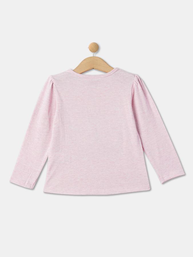 R&B Girl's Round Neck Graphic Knit Top image number 1