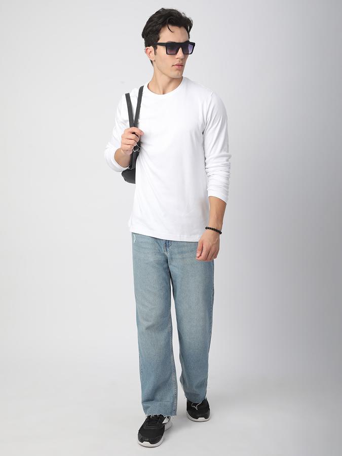 Solid Men Round Neck T-Shirt image number 1