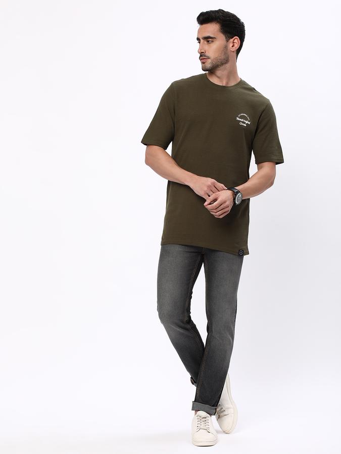 Men Typographic Print Round-Neck T-Shirt image number 1