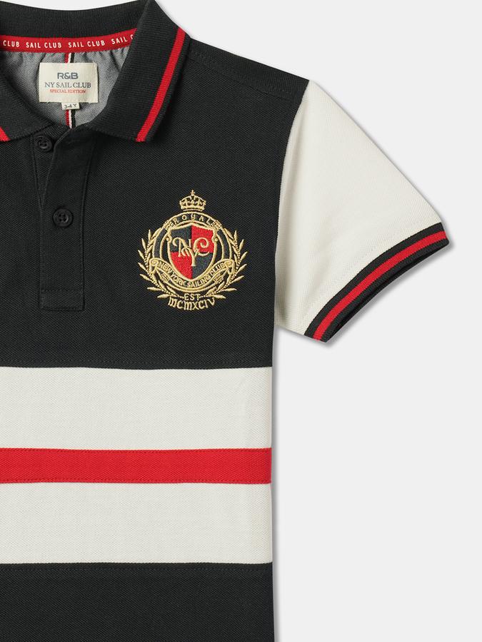 Boys Regular Fit Short Sleeve Polo Collar T-Shirt