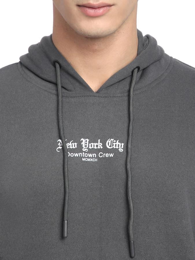 Men Polycotton Regular Fit Hooded Solid Sweatshirt