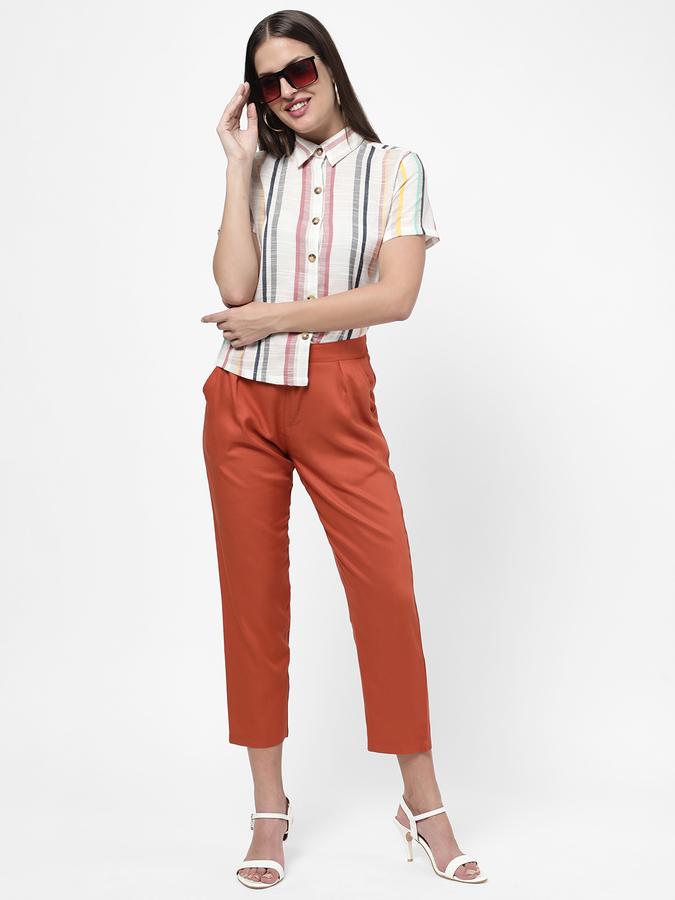 R&B Women's Solid Peg Trousers image number 1