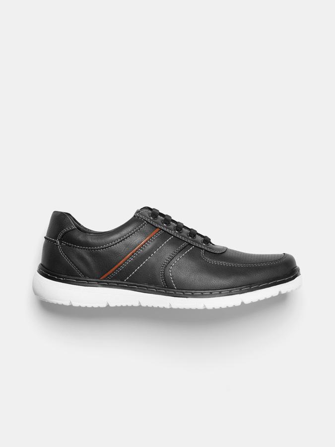 R&B Men Black Casual Shoes image number 1