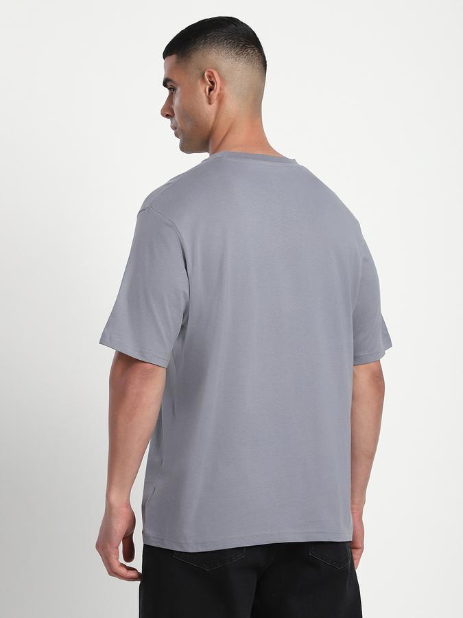 Men Cotton Relaxed Fit Crew Neck Graphic T-shirt