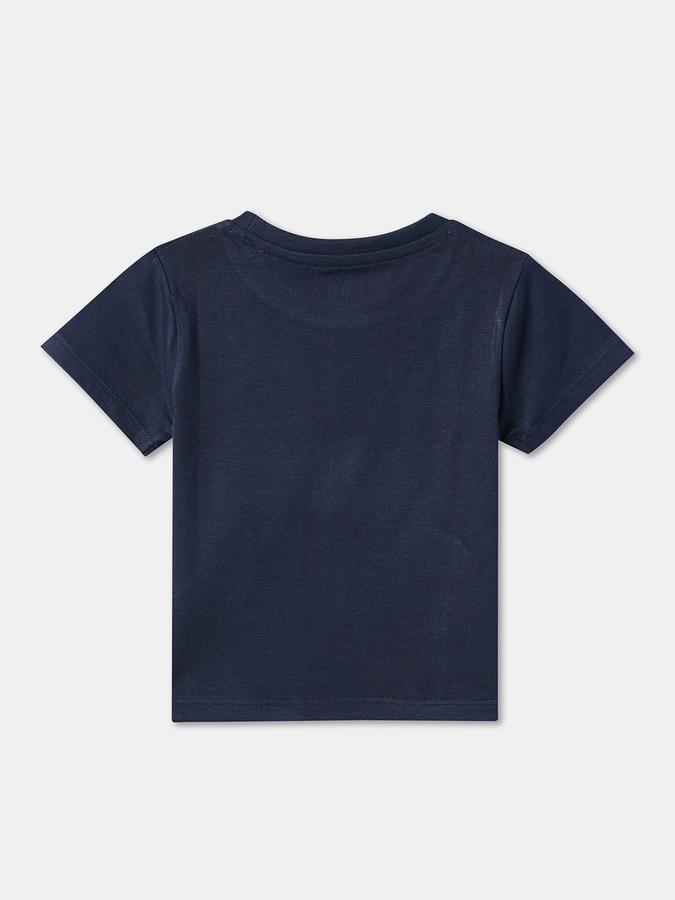 Boys Cotton Regular Fit Crew Neck Graphic T-shirt