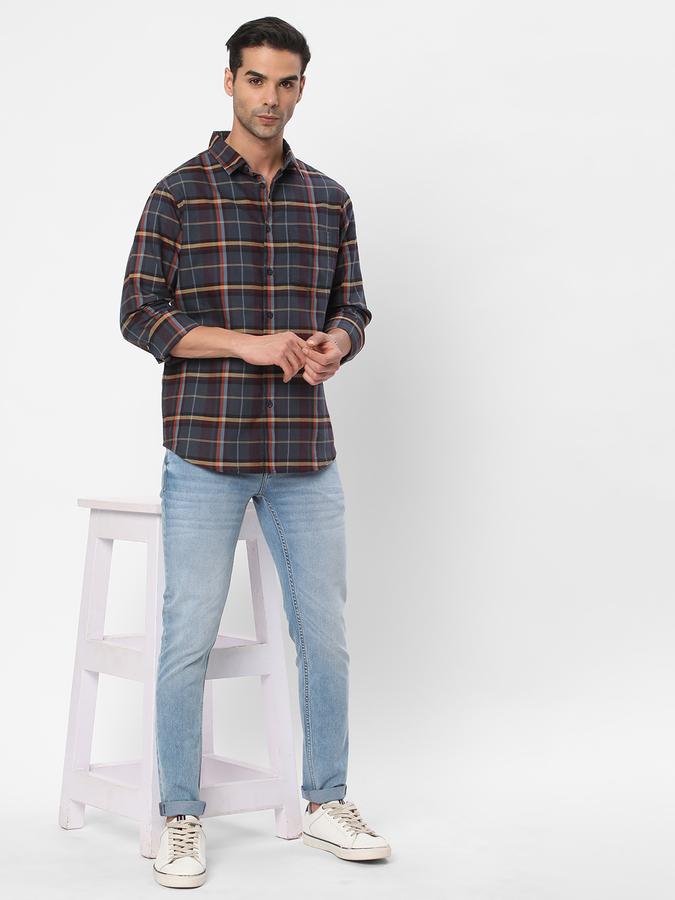 R&B Men's Checked Casual Shirt image number 1
