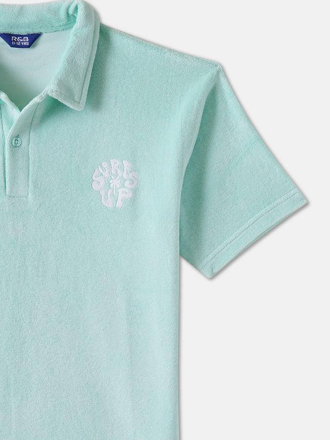 Boys Relaxed Fit Short Sleeve Polo Collar T-Shirt