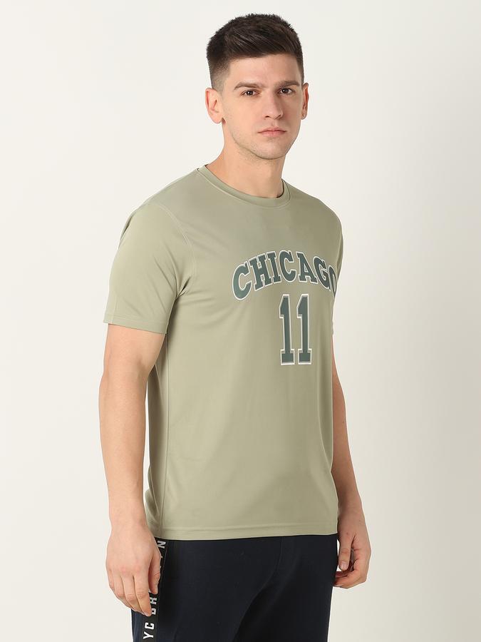Men Printed Regular Fit Round-Neck T-Shirt image number 2