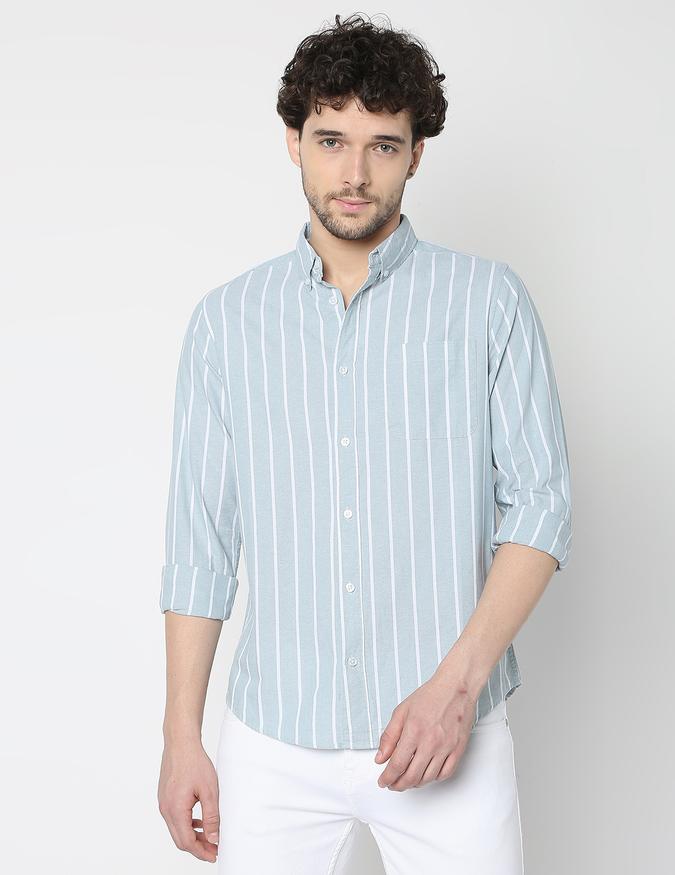 Men Striped Regular Fit Shirt image number 0