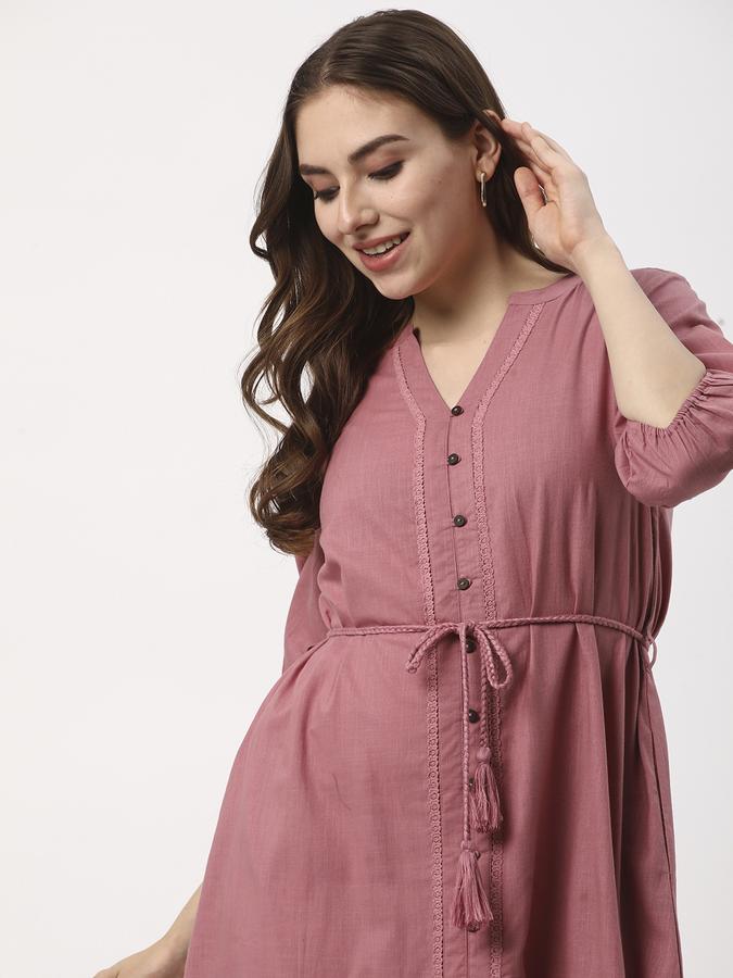 Women Solid Round Neck Dresses image number 0