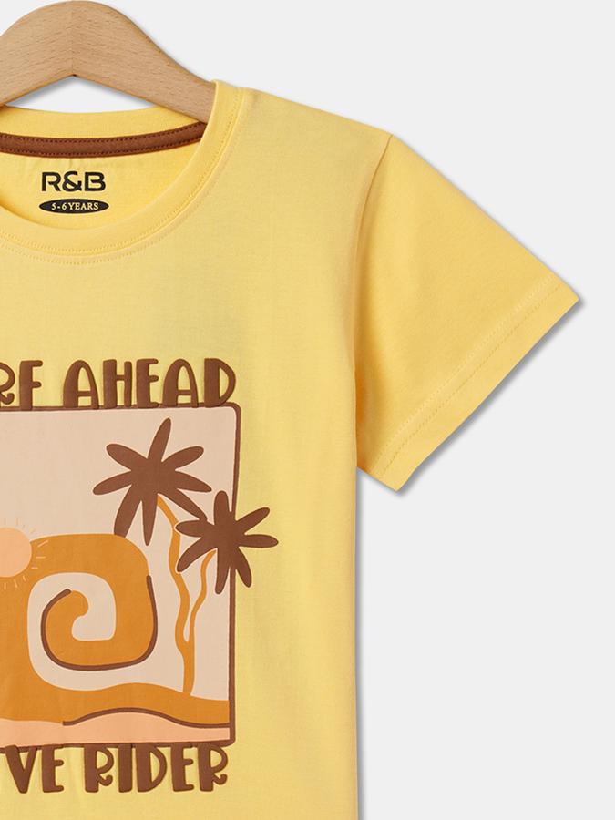 Boys Relaxed Fit Round-Neck T-Shirt image number 2