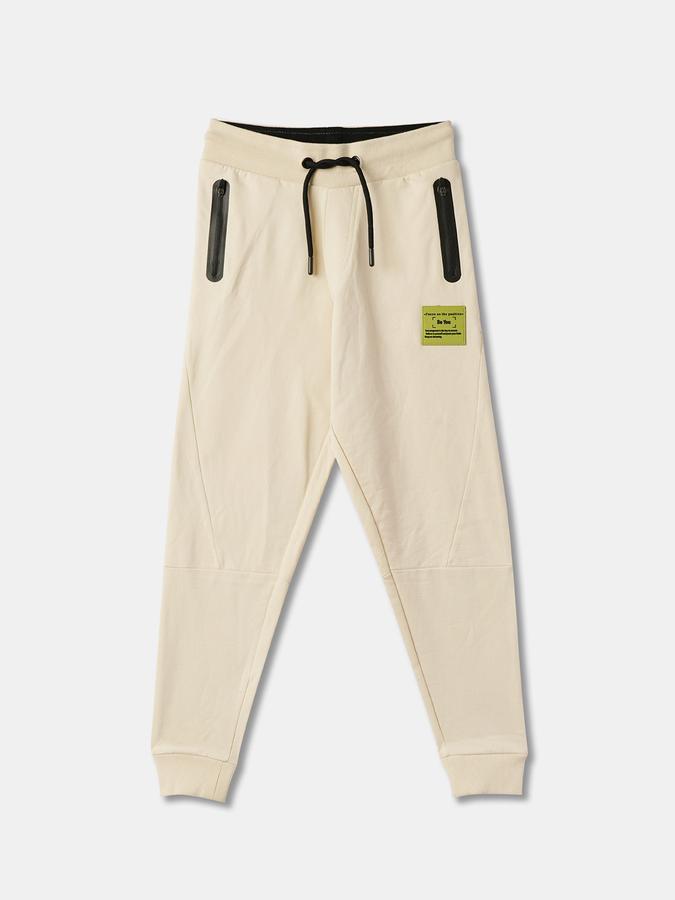 Boys Solid Crew Neck T-shirt with Trousers Fashion Set