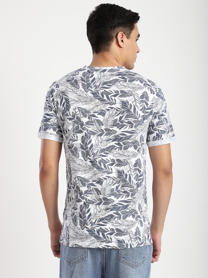 Men Cotton Regular Fit Crew Neck Graphic T-shirt