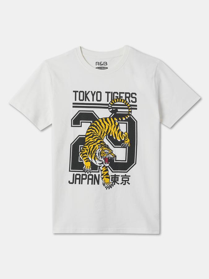 Boys Cotton Regular Fit Crew Neck Graphic T-shirt