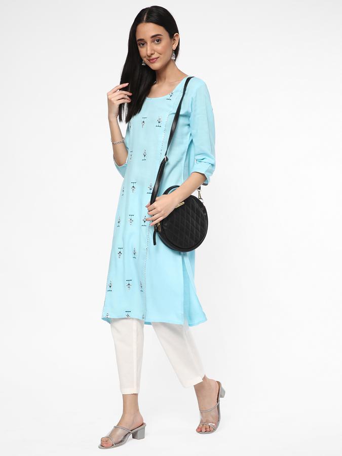 R&B Women Blue Kurta image number 1