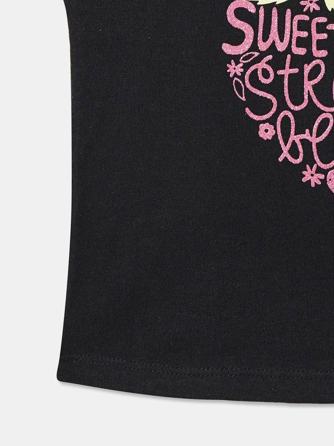 Baby Girls Graphic Print Pure Cotton Regular T Shirt image number 3