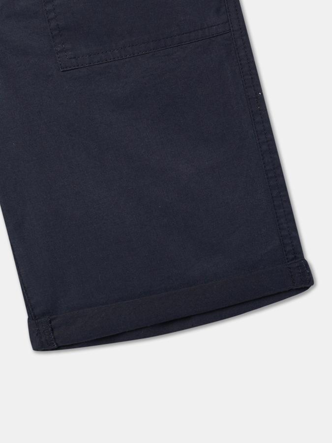 Boys Cotton Relaxed Fit Elastic Waist Clean Hem Shorts