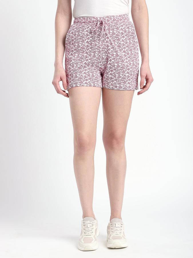 Women Cotton Regular Fit Elastic Waist Printed Shorts