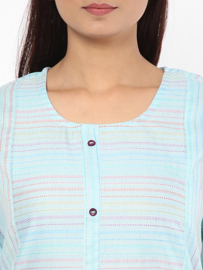 R&B Women Blue Kurta image number 3