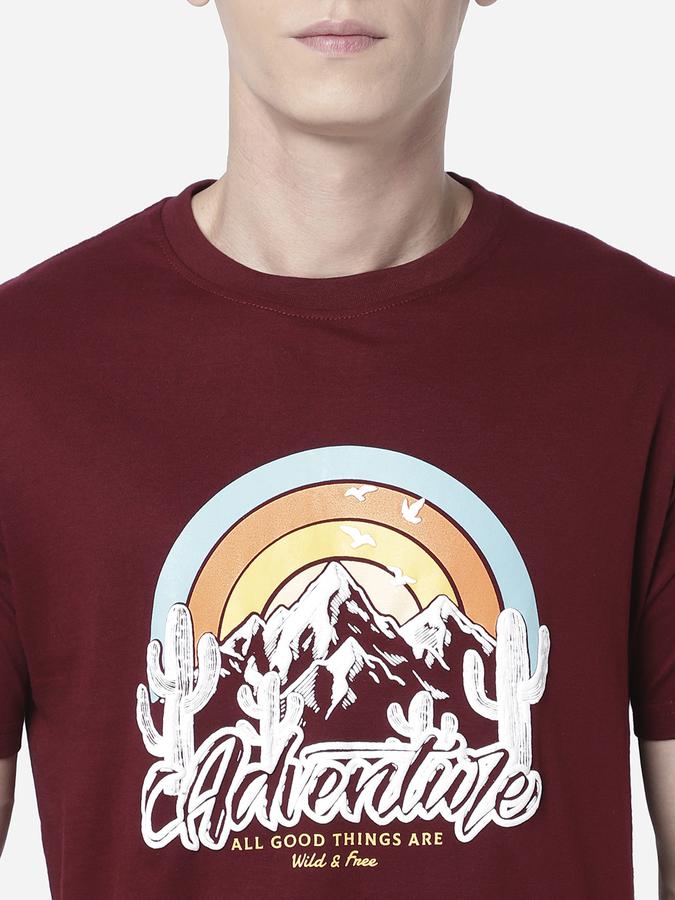 R&B Men Maroon T-Shirts image number 3