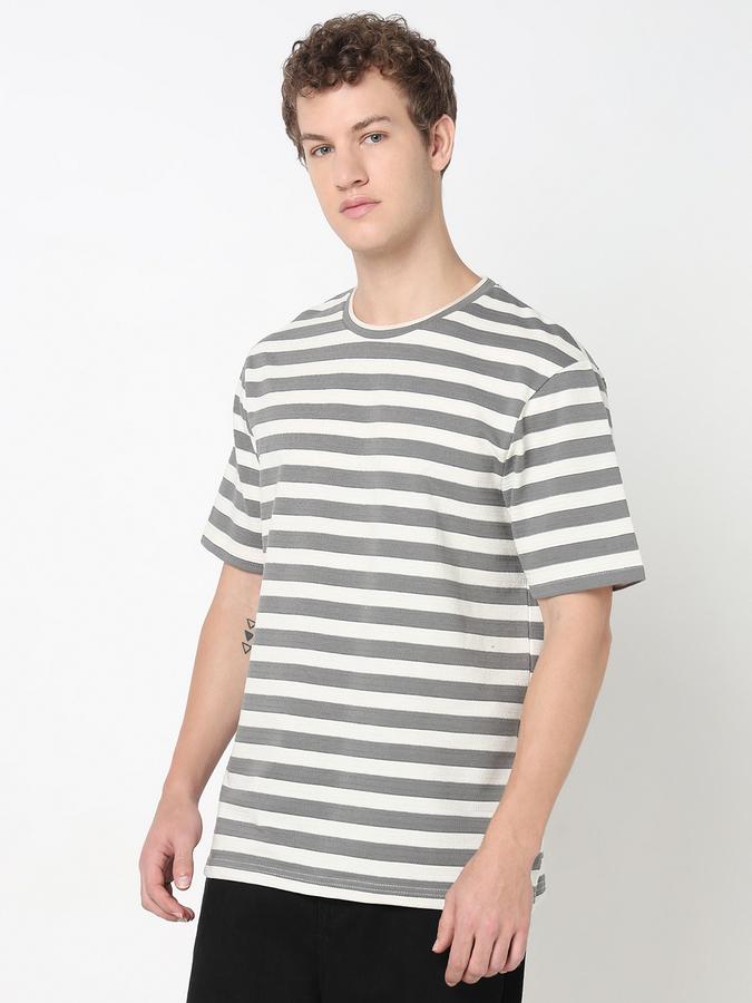 R&B MEN'S YOUNG MEN Short Sleeve STRIPE TEE - RELAX FIT image number 1