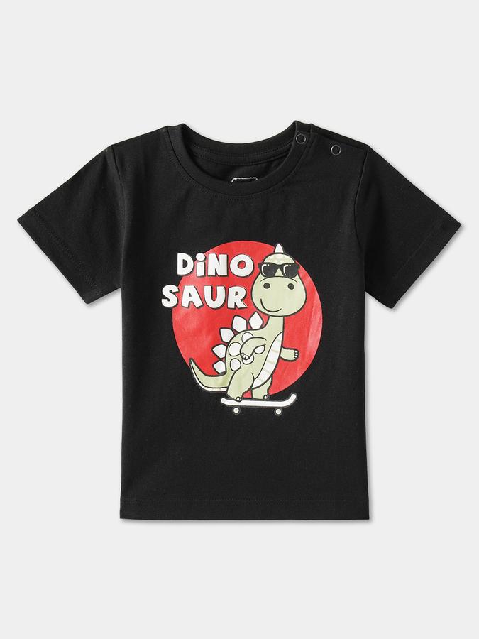 Boys Cotton Regular Fit Crew Neck Graphic T-shirt