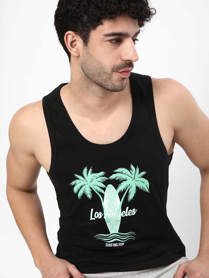R&B Men Black Tanks