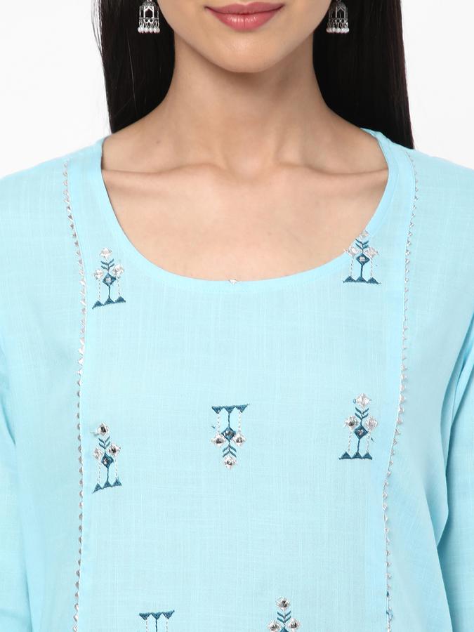 R&B Women Blue Kurta image number 3