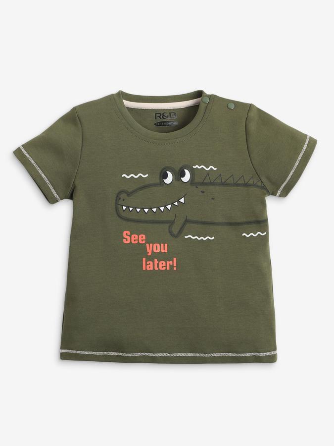 Boys Graphic Print Short Sleeve Crew Neck Sleepwear Set