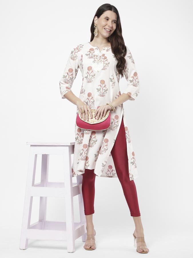 R&B Women Maroon Churidars & Leggings image number 1