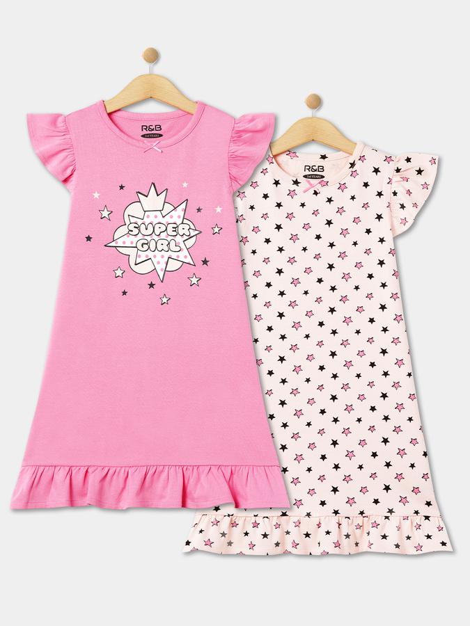 R&B Girl's Round Neck Sleepshirt