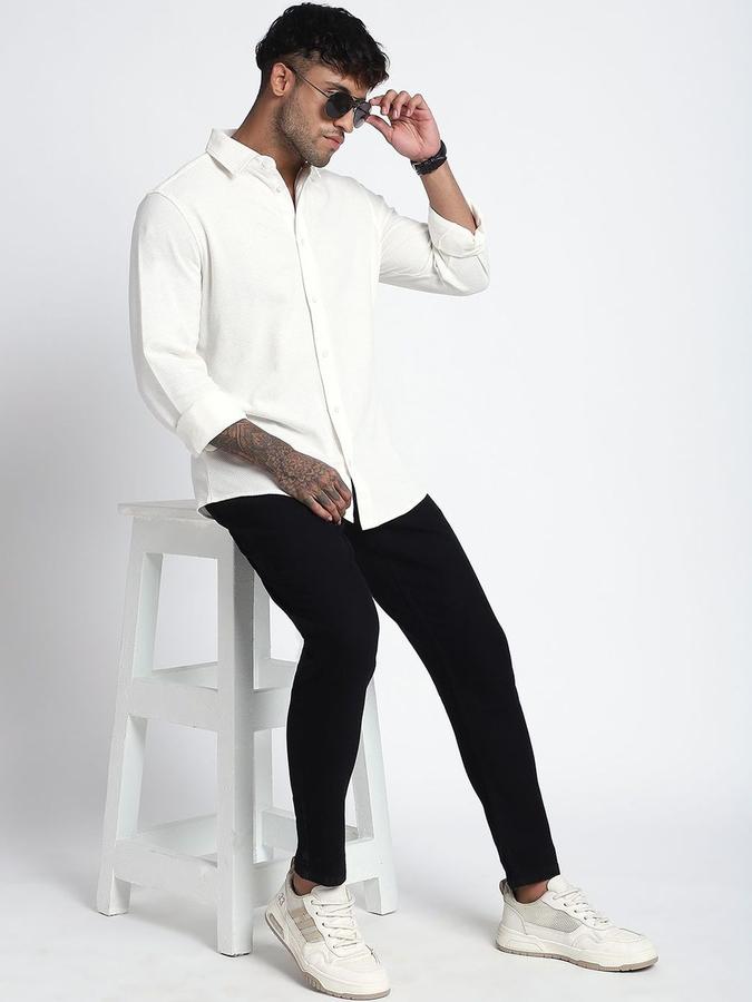 R&B Men Black Carrot Fit Mid-Rise Jeans