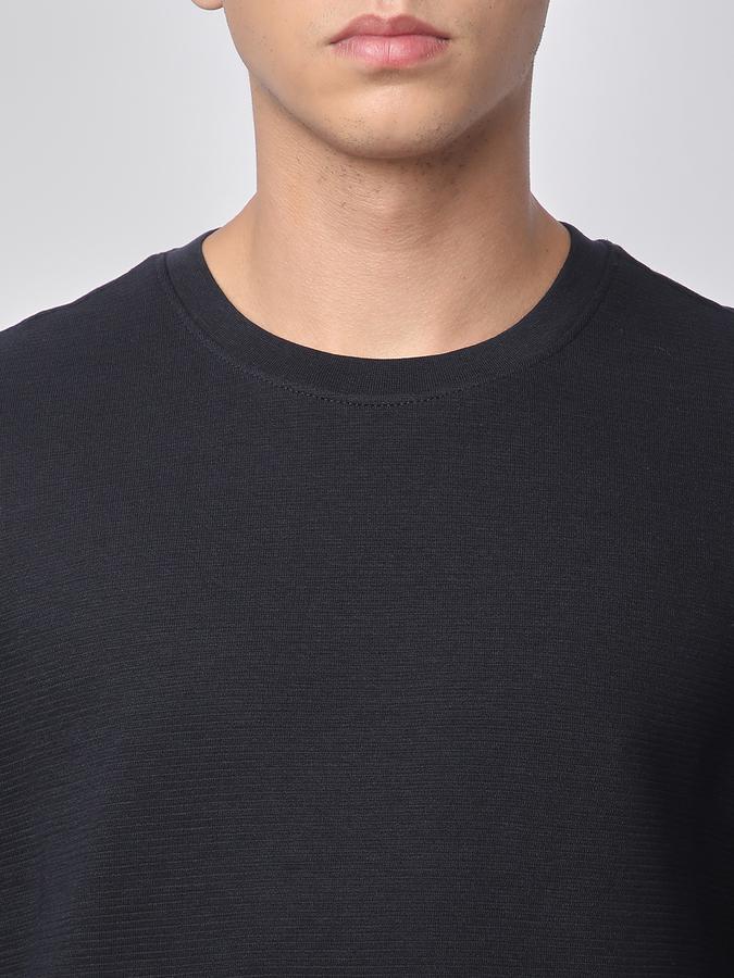 Men Cotton Relaxed Fit Crew Neck Solid Sweatshirt