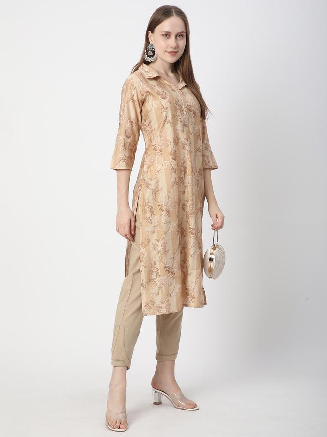 Women Cotton Tapered Elasticated Embroidered Trousers