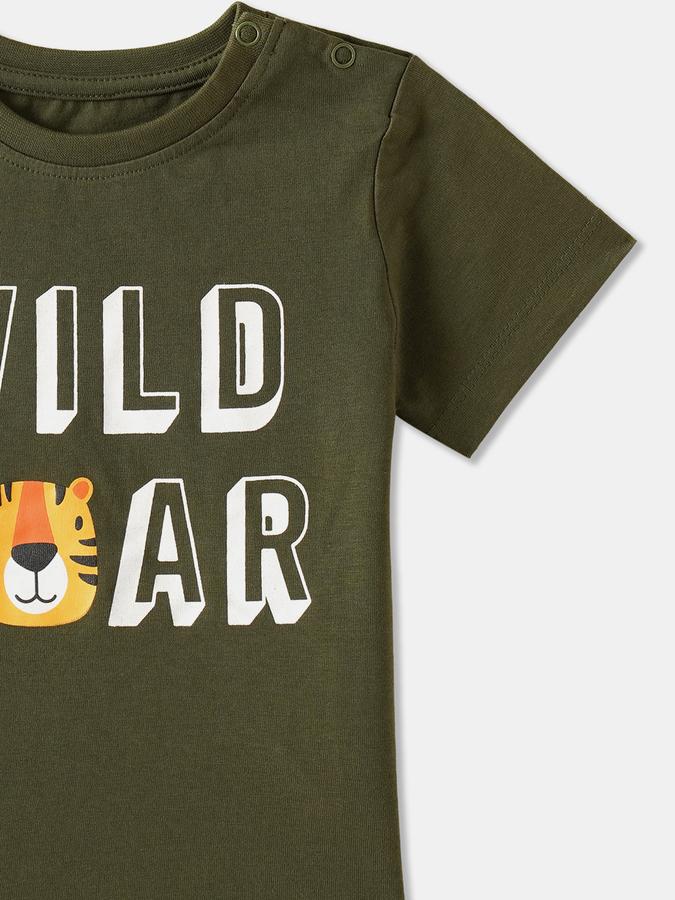 Boys Cotton Regular Fit Crew Neck Graphic T-shirt