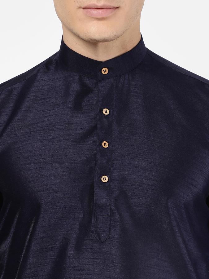 R&B Blue Men Kurtas image number 3