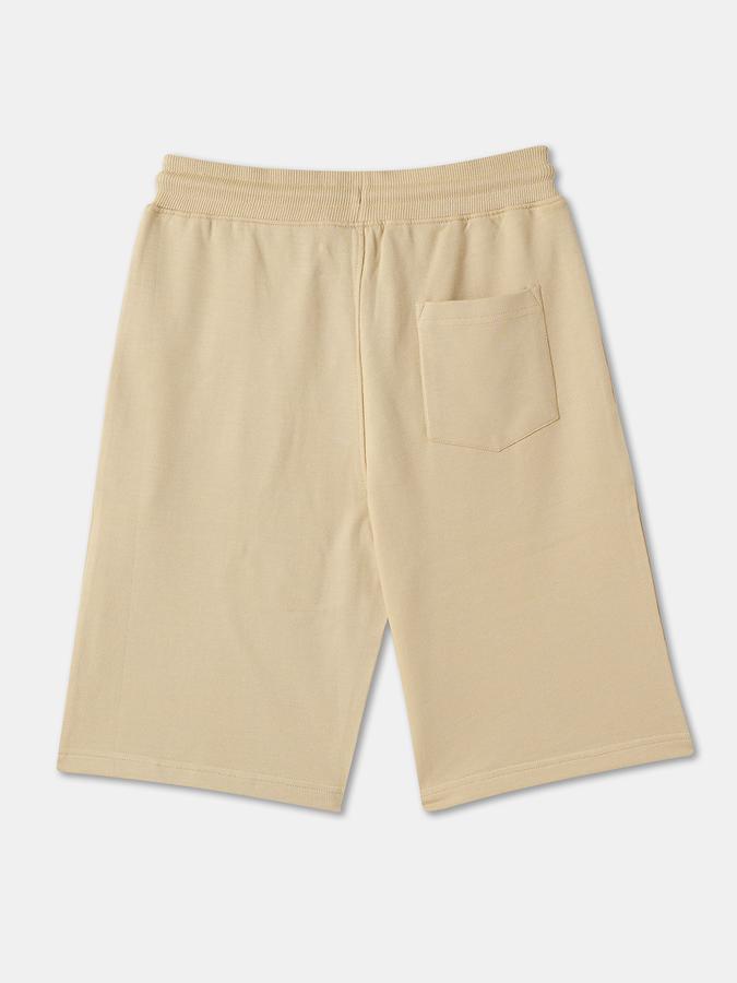 Boys Cotton Relaxed Fit Drawstring Waist Clean Hem Shorts