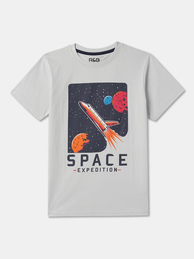 Boys Graphic Print Pure Cotton Regular T Shirt