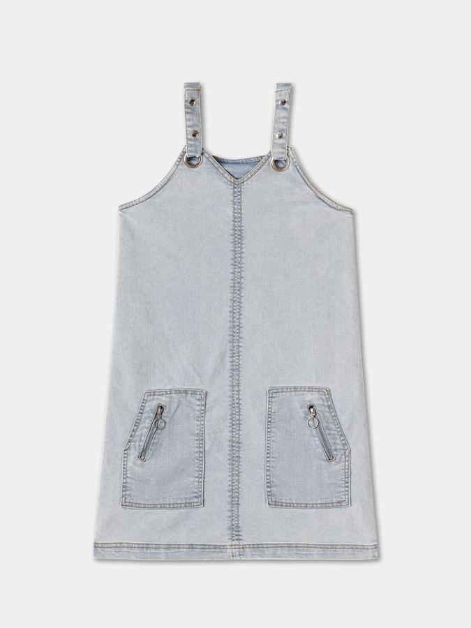Printed T-Shirt and Dungaree Dress Set image number 3