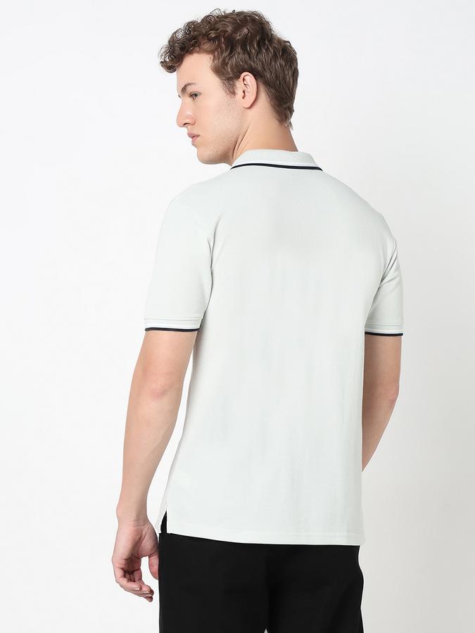 Contrast Tipping Polo T-Shirt with Short Sleeves image number 3