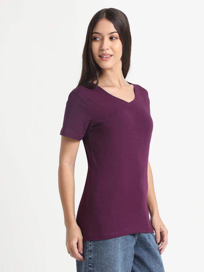 V NECK SOLID TEE data-index=