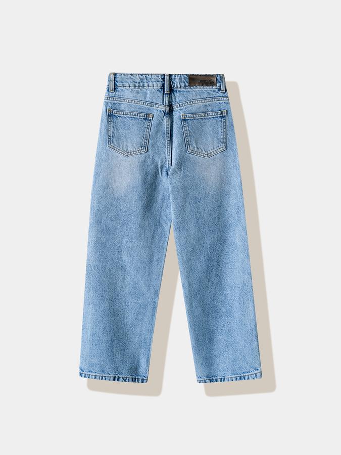 Girls Cotton Straight Fit Mid Rise Plain Jeans