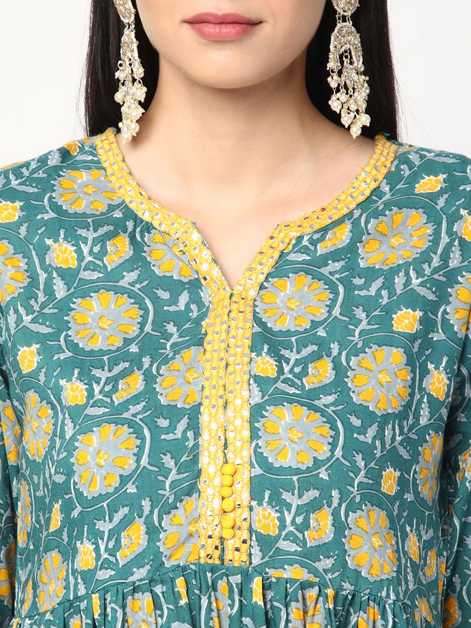 R&B Teal Women Kurtas image number 3