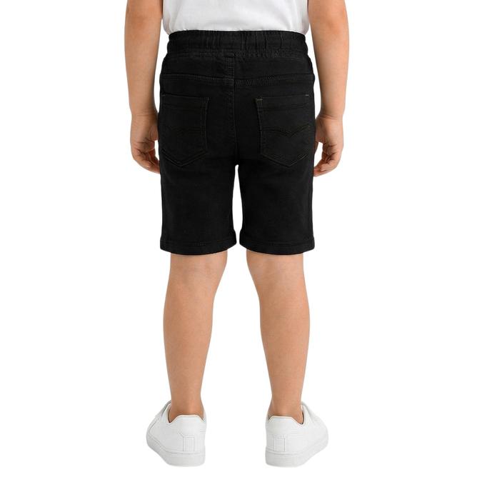 R&B Black Regular Fit Solid Mid Rise Boys Shorts