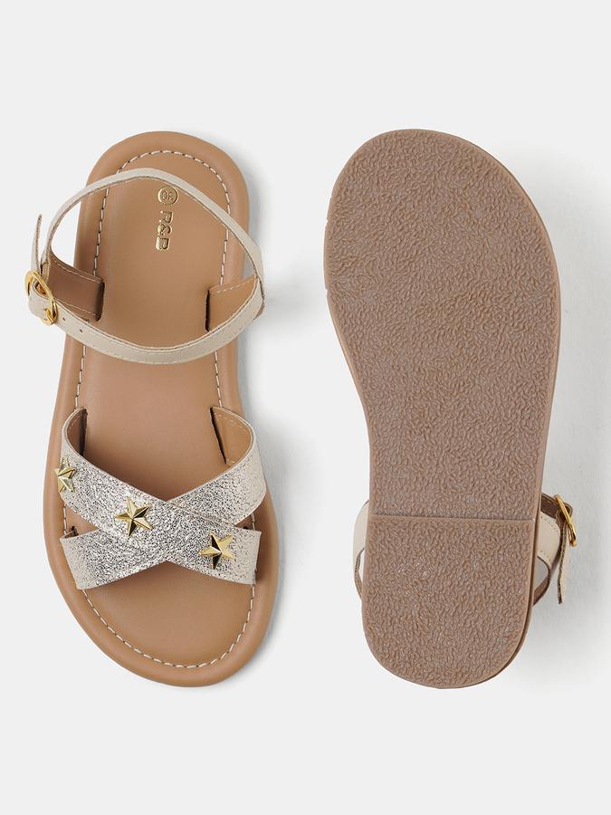 R&B Girls Gold Sandals image number 3