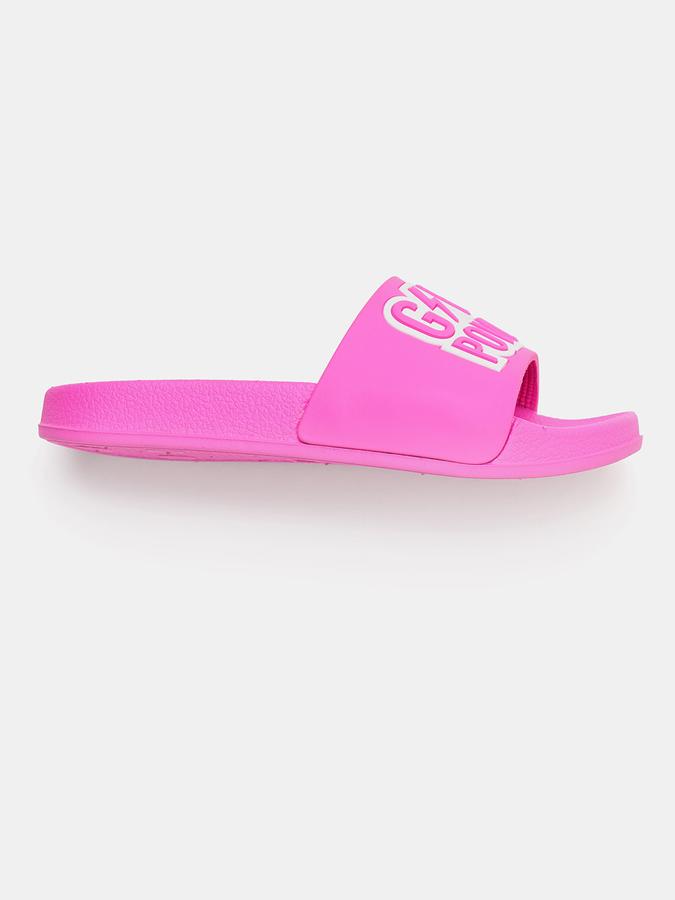 Girls Peep-Toe Slip-On Slides image number 1