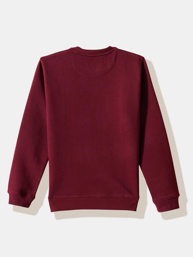 Boys Cotton Relaxed Fit Crew Neck Graphic Sweatshirt