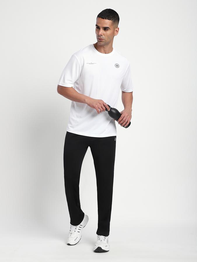 Men Polyester Regular Fit Elastic Waist Drawstring Pants