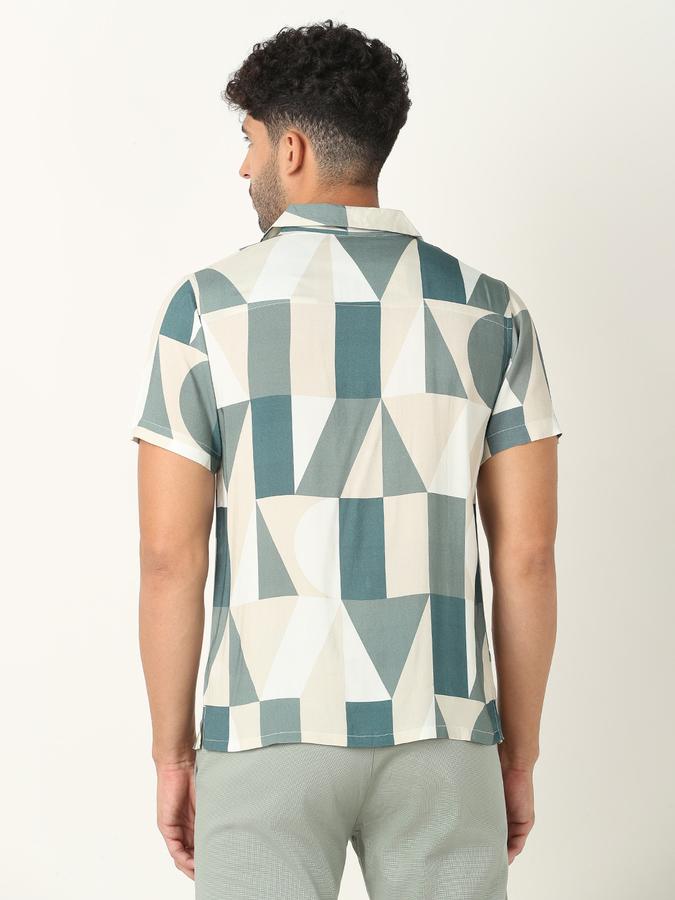 Cuban Collar Shirt with Short Sleeves image number 3