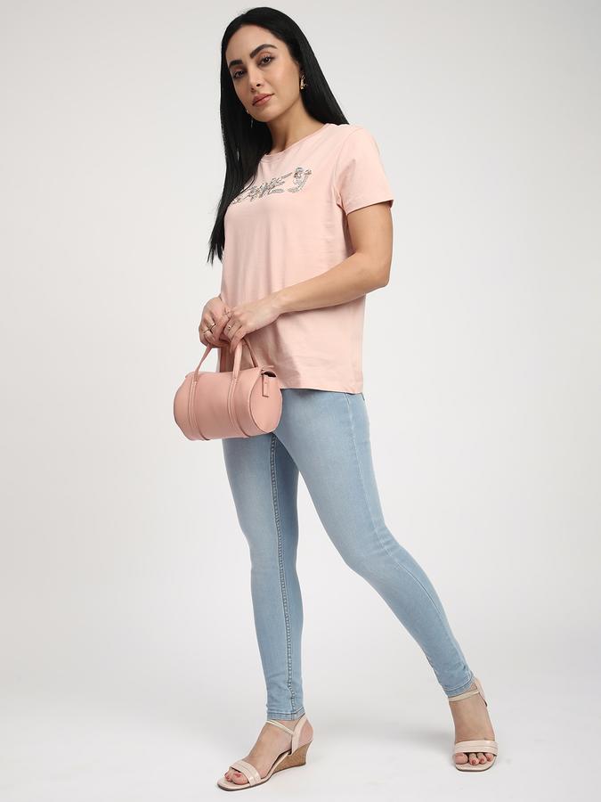 Women Stretch Denim Slim Fit High Rise Faded Jeans